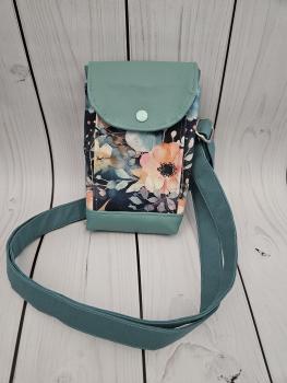 Handytasche mint blumen