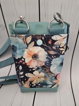 Preview: Handytasche mint blumen