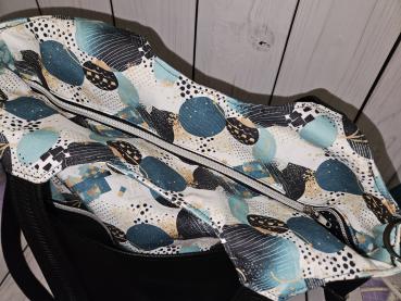 Preview: Shopper Tasche schwarz türkis