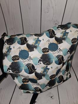 Shopper Tasche schwarz türkis