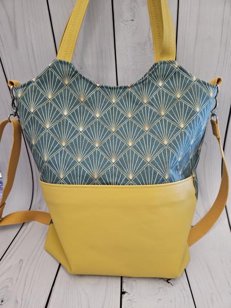 Shopper Tasche gelb grün